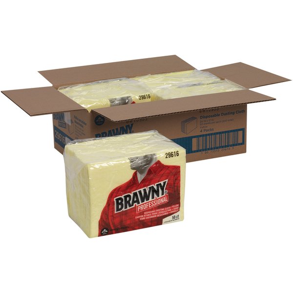 Brawny Disposable Dusting Cloths, 17" W x 24" L Pack, 200 PK GPC29616CT